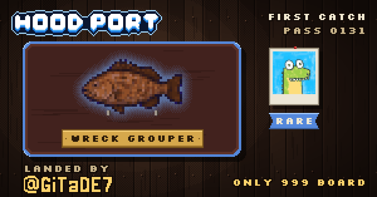 First catch of @GiTaDE7 at Hoodport: Wreck Grouper (Rare)