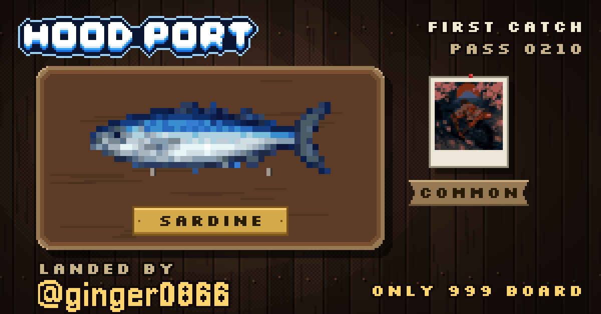 First catch of @ginger0866 at Hoodport: Sardine (Common)
