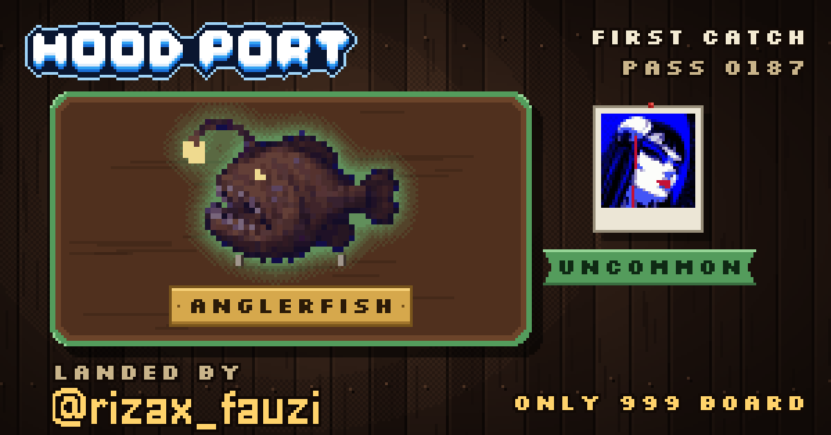 First catch of @rizax_fauzi at Hoodport: Anglerfish (Uncommon)