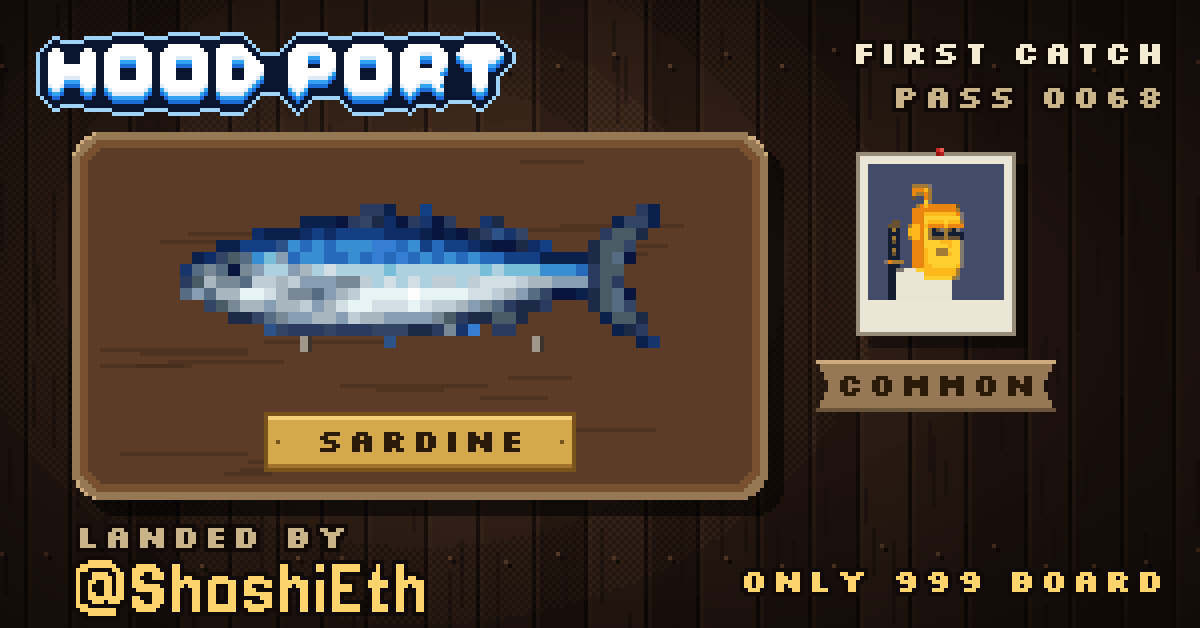 First catch of @ShoshiEth at Hoodport: Sardine (Common)